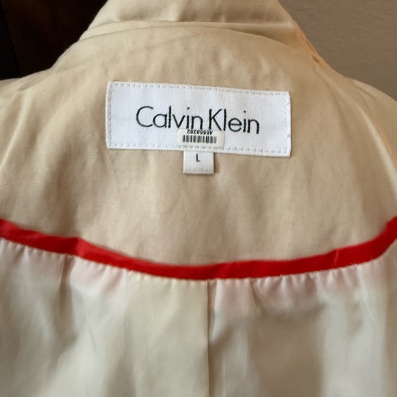 Calvin Klein Beige Double-Breasted Trench Coat - Picture 6 of 6